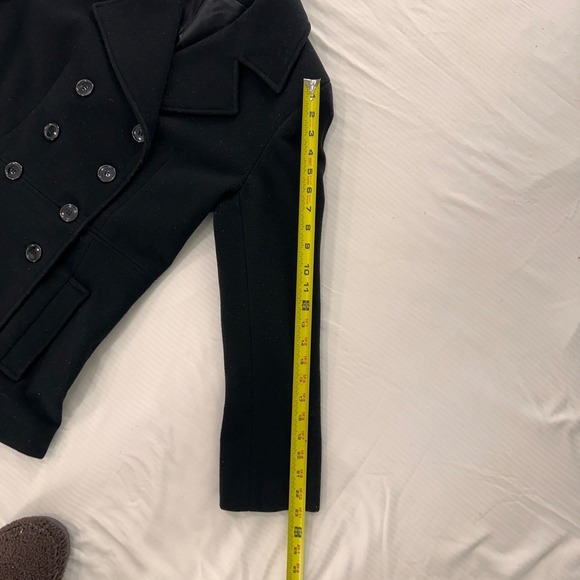 Vintage Herman Geist Women's Pea Coat Size 4 Black 100% Pure Wool Double Breaste - Picture 9 of 9